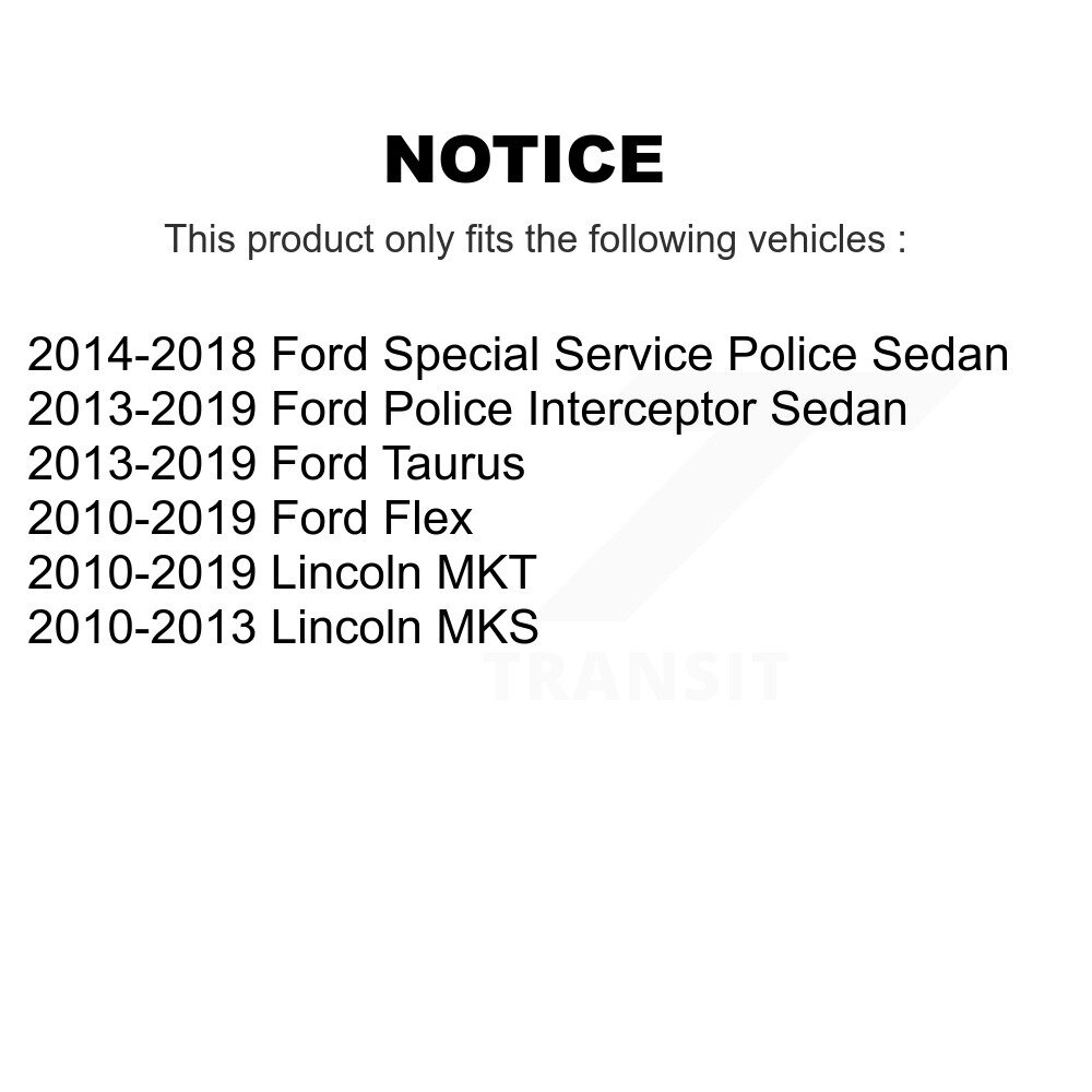 Front Control Arm & Ball Joint Link Kit For Ford Flex Taurus Police Interceptor Sedan MKT K72-101098 - Image 2