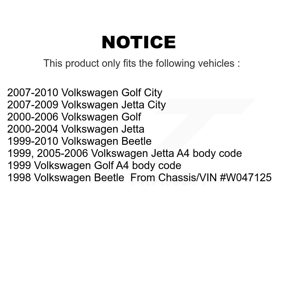 Front Outer Tie Rod End Kit For Volkswagen Jetta Golf Beetle City K72-101221 - Image 2