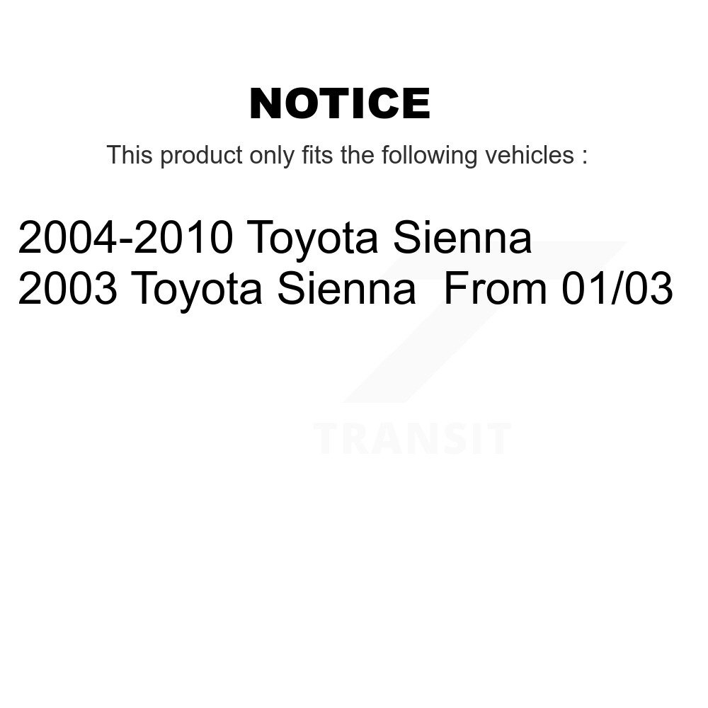 Front Outer Tie Rod End Kit For Toyota Sienna K72-101264 - Image 2