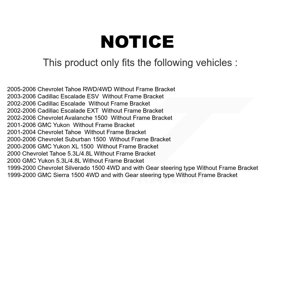 Front Tie Rod End Idler Arm Pitman Kit For Chevrolet GMC Silverado 1500 Avalanche K72-101271 - Image 2