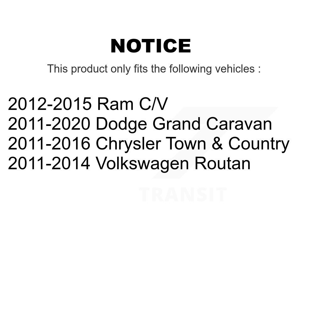 Front Inner Tie Rod End Pair For Dodge Grand Caravan Chrysler Town & Country Ram C/V K72-101409 - Image 2