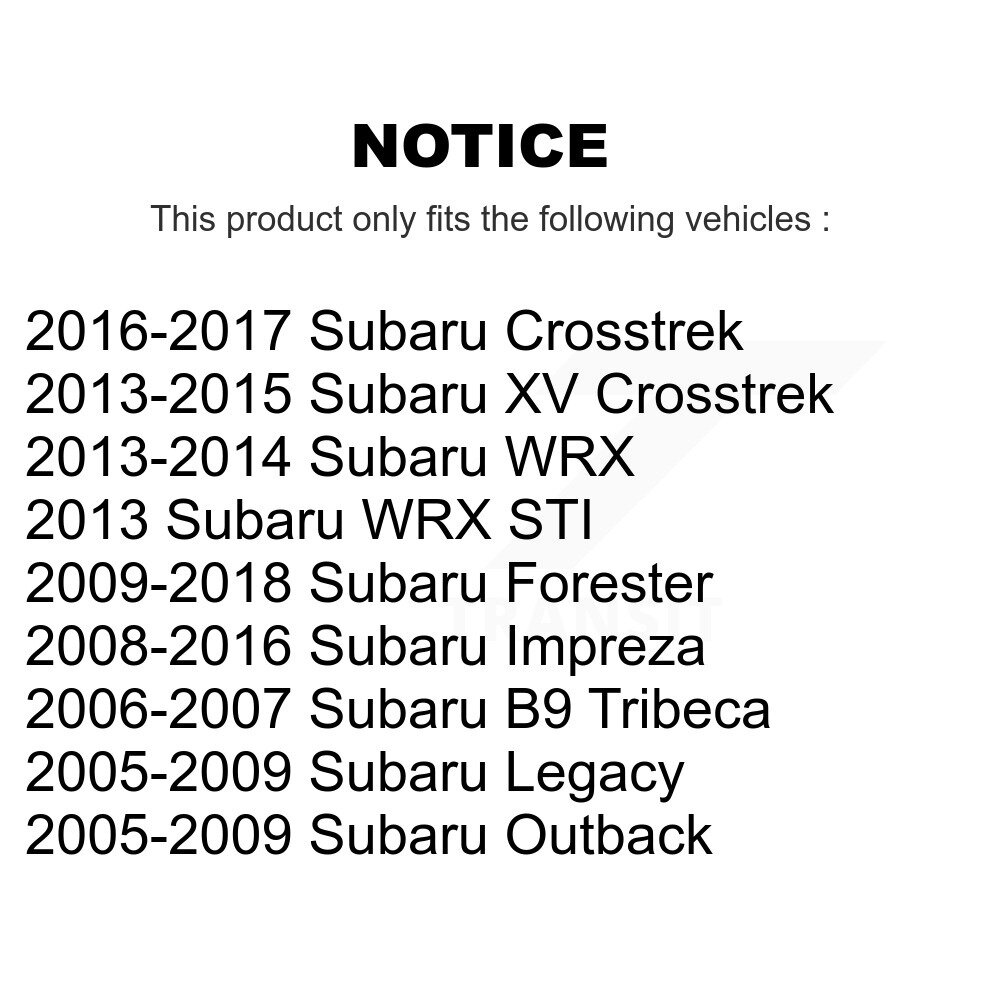 Front Lower Rearward Rearwardward Control Arm Bushing Pair For Subaru Impreza K72-101507 - Image 2