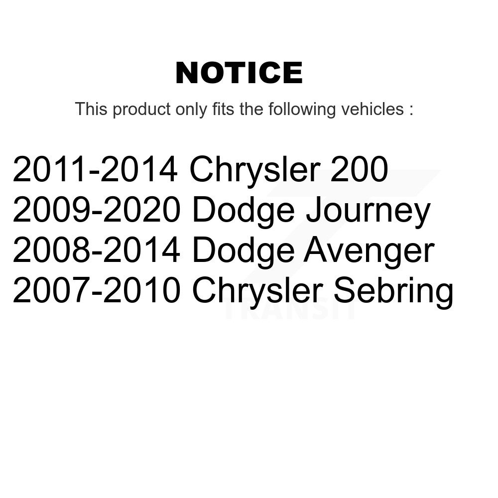 Front Lower Rearward Rearwardward Control Arm Bushing Pair For Dodge Journey K72-101509 - Image 2