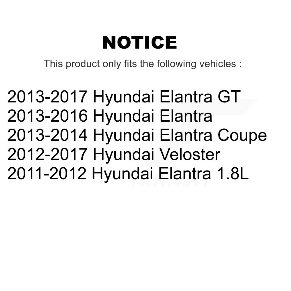 Front Inner Steering Tie Rod End Pair For Hyundai Elantra GT Veloster Coupe K72-101538 - Image 2