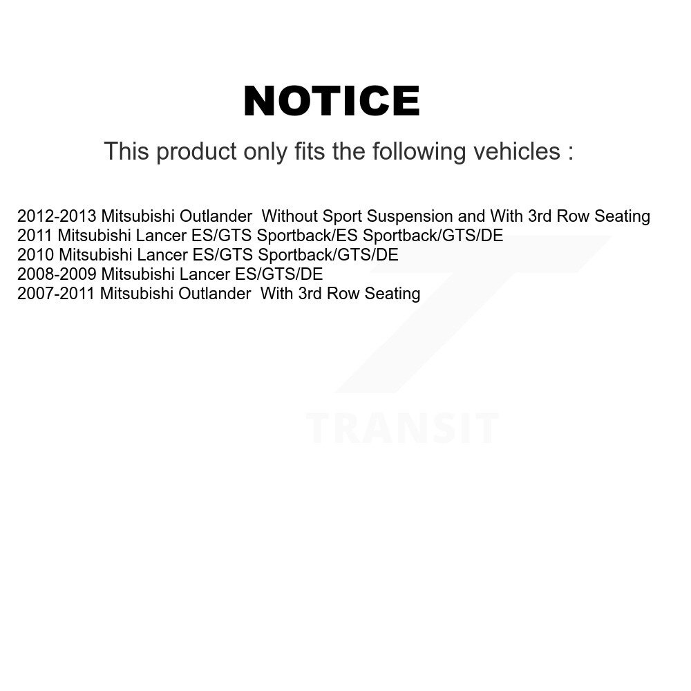 Front Suspension Strut Shock Mounting Pair For Mitsubishi Outlander Lancer K73-100161 - Image 2