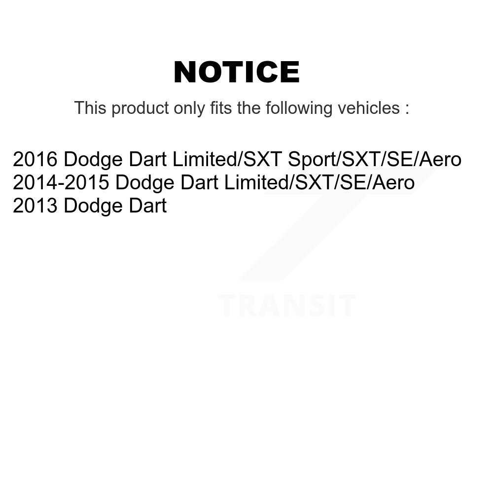 Front Suspension Strut Shock Mounting Kit For Dodge Dart K73-100250 - Image 2