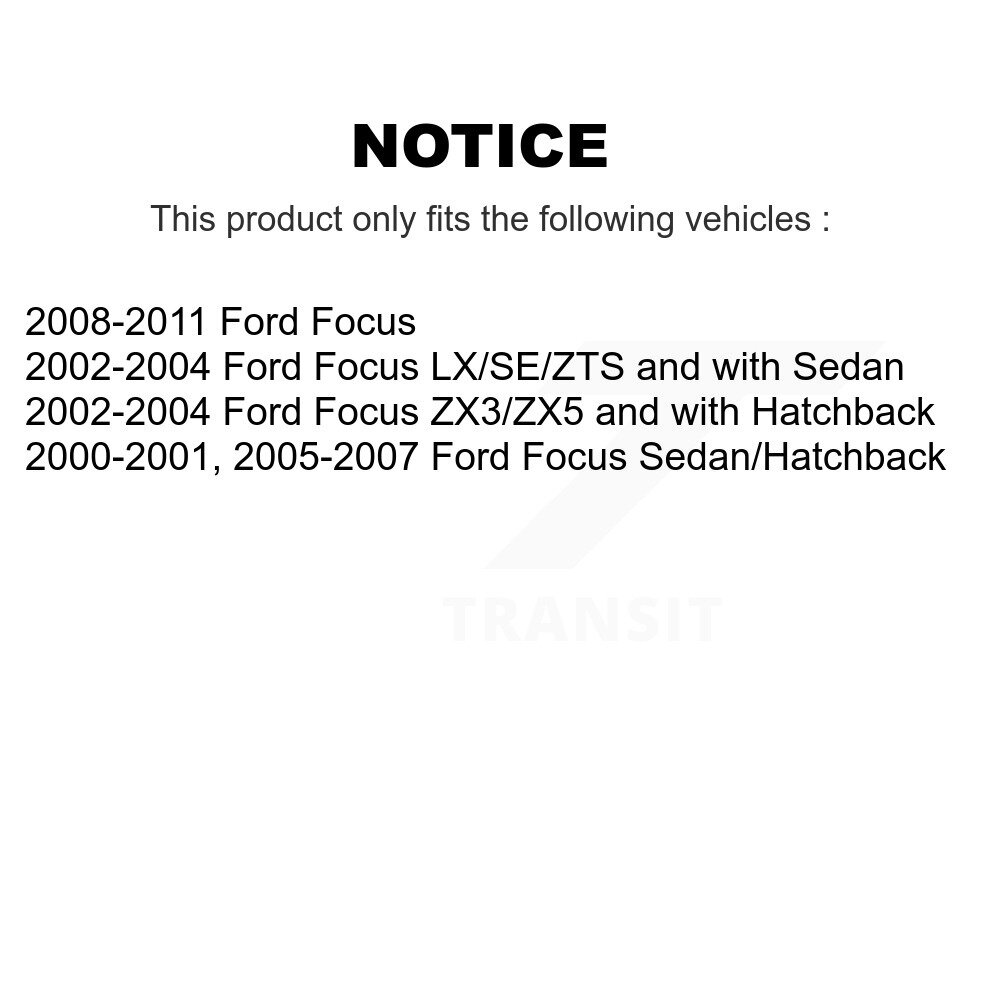 Rear Suspension Shock Absorbers Pair For Ford Focus K78-100343 - Image 2