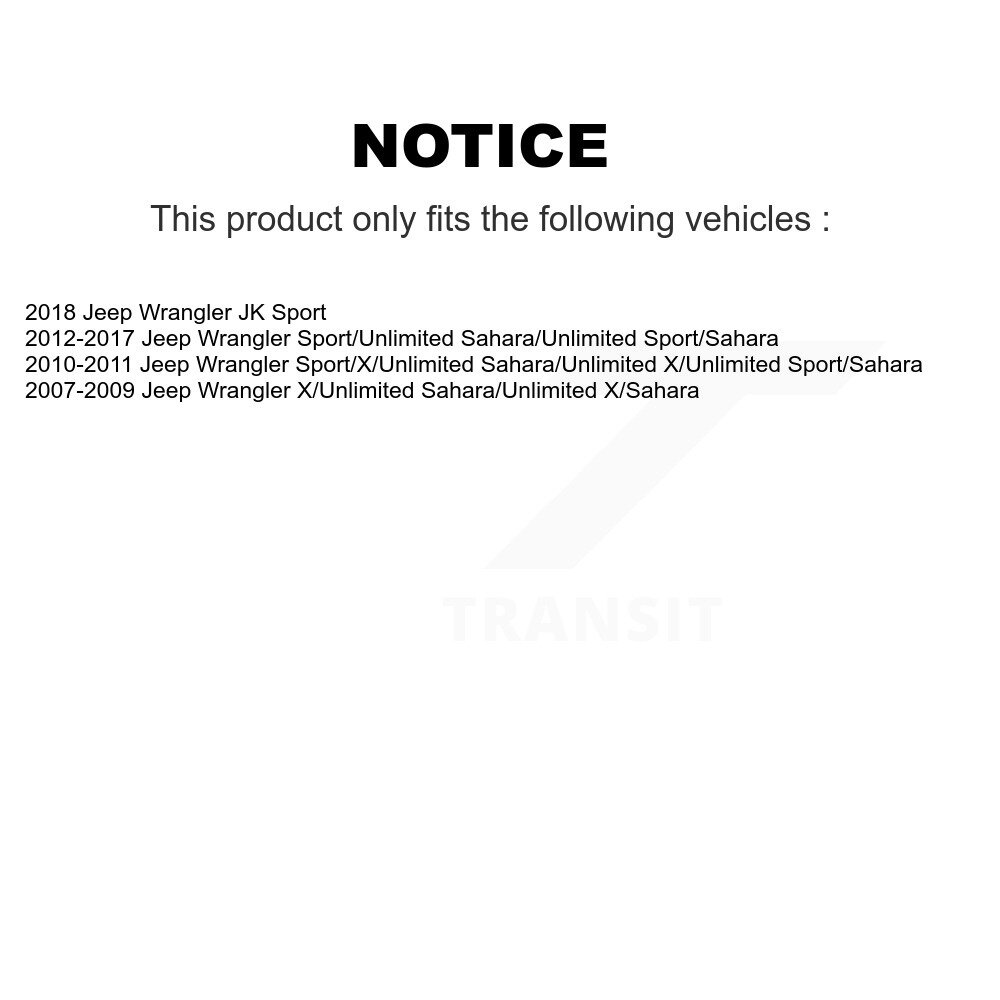 Front Suspension Shock Absorbers Pair For Jeep Wrangler JK K78-100650 - Image 2