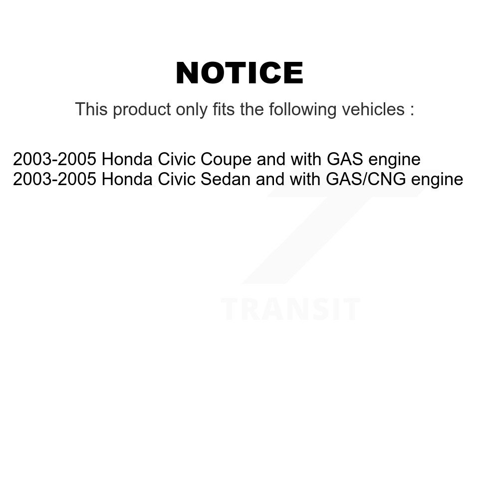 Front Rear Suspension Struts Kit For Honda Civic K78-100878 - Image 2