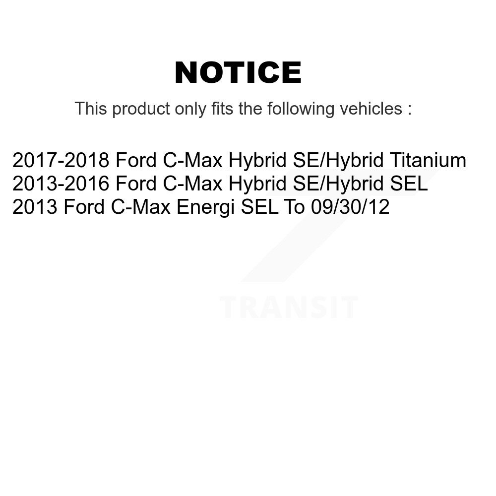 Front Rear Suspension Struts And Shock Absorbers Kit For Ford C-Max K78-101016 - Image 2