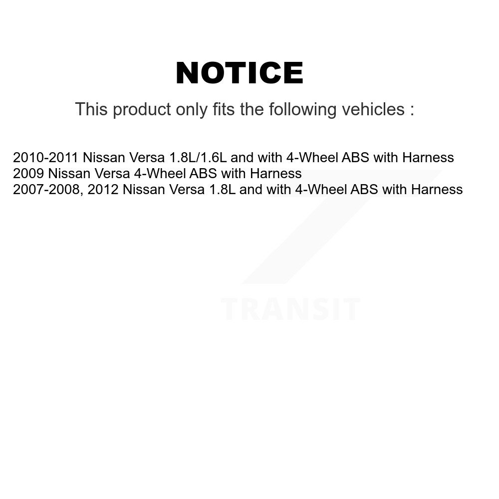Rear Wheel Hub Bearing And ABS Sensor Kit For Nissan Versa with Harness K7S-100505 - Image 2