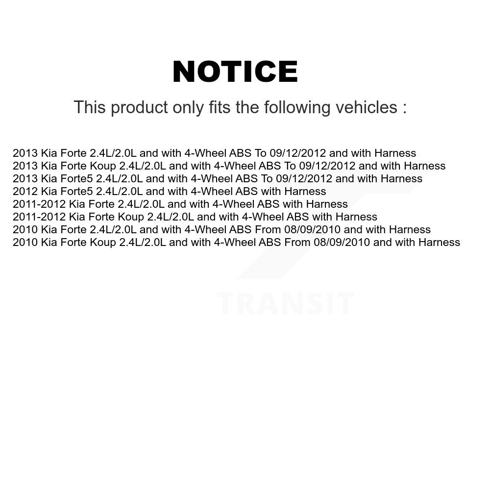 Rear Wheel Hub Bearing And Extra ABS Sensor Kit For Kia Forte Koup Forte5 K7S-100751 - Image 2