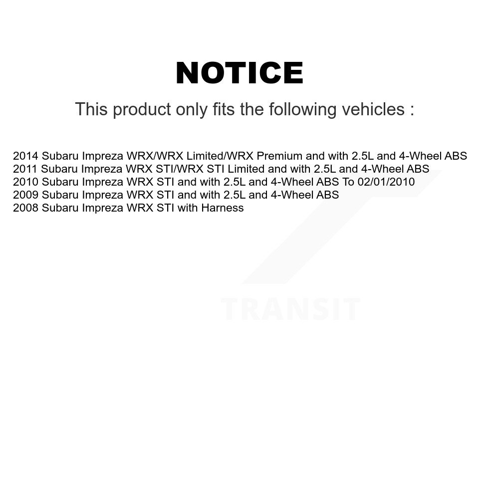 Rear Wheel Hub Bearing And ABS Sensor Kit For Subaru Impreza K7S-100824 - Image 2