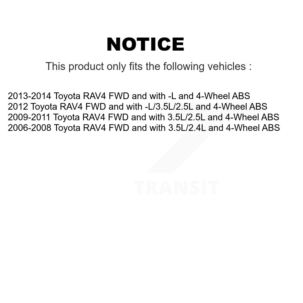 Rear Wheel Hub Bearing And Extra ABS Sensor Kit For Toyota RAV4 K7S-100940 - Image 2