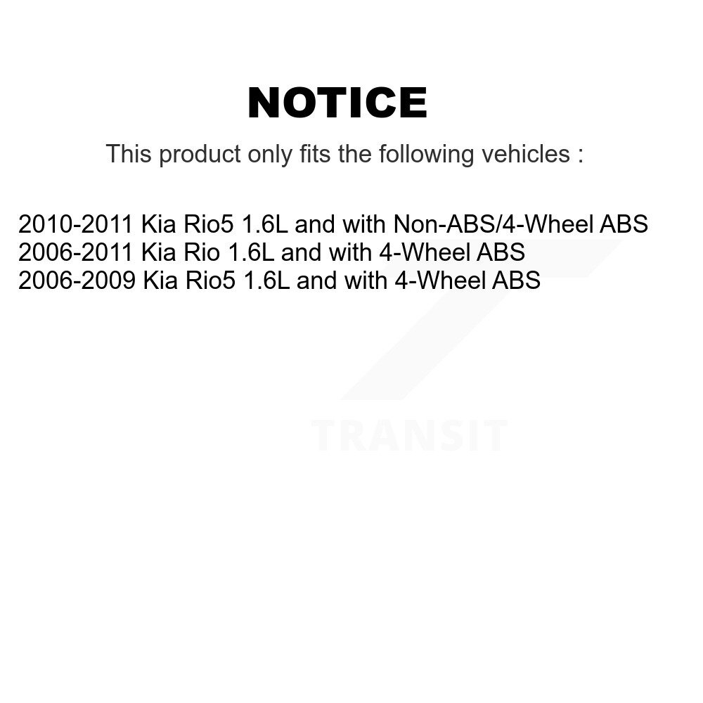 Rear Wheel Hub Bearing And Extra ABS Sensor Kit For Kia Rio Rio5 K7S-100955 - Image 2