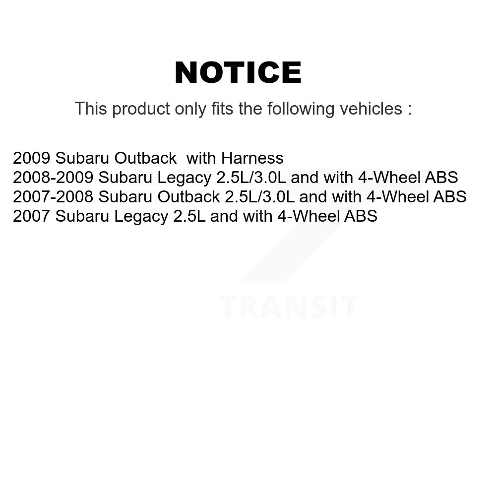 Rear Wheel Hub Bearing And ABS Sensor Kit For Subaru Outback Legacy K7S-101086 - Image 2