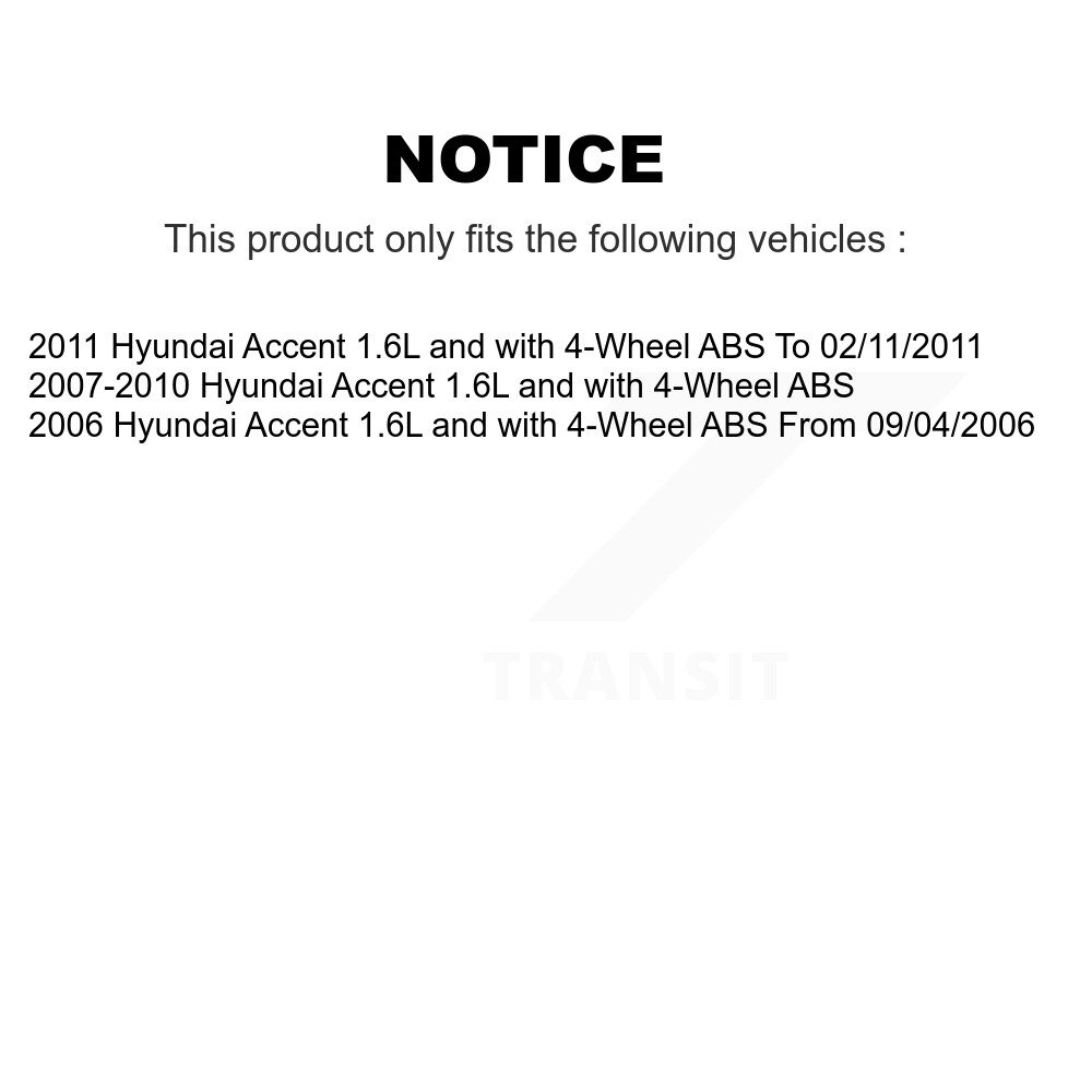 Rear Wheel Hub Bearing And Extra ABS Sensor Kit For Hyundai Accent 1.6L with 4-Wheel K7S-101252 - Image 2