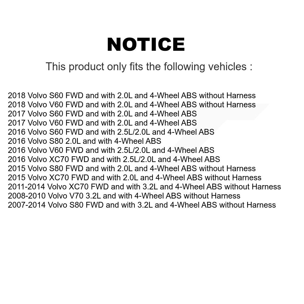 Rear Wheel Hub Bearing And ABS Sensor Kit For Volvo XC70 S80 S60 V60 V70 K7S-103348 - Image 2