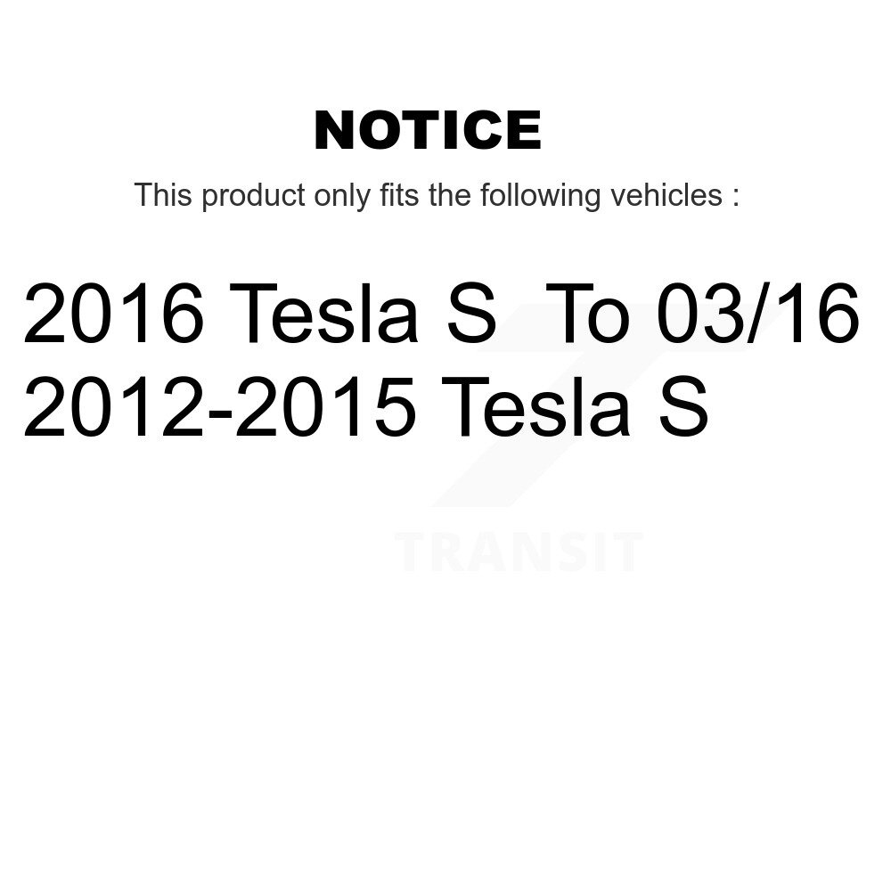 Rear Disc Brake Rotors Pair For Tesla S K8-102632 - Image 2