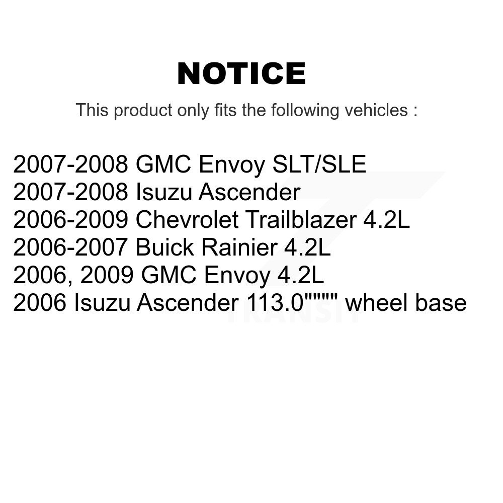Front Brake Rotor Ceramic Pad Kit For Chevrolet Trailblazer GMC Envoy Buick Rainier Isuzu K8C-100574 - Image 2