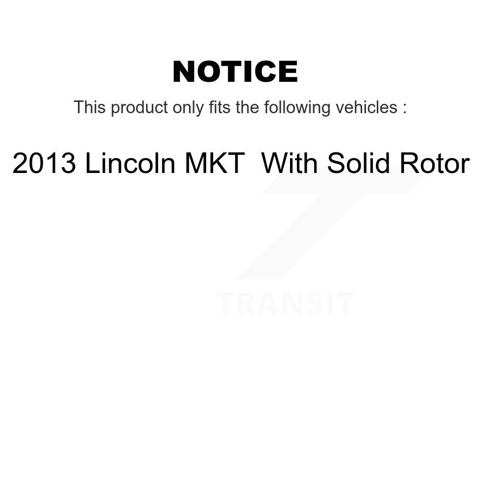 Rear Disc Rotors Ceramic Pads Parking Shoes Hardware Kit For Lincoln MKT With Solid Rotor K8C-104394 - Image 2