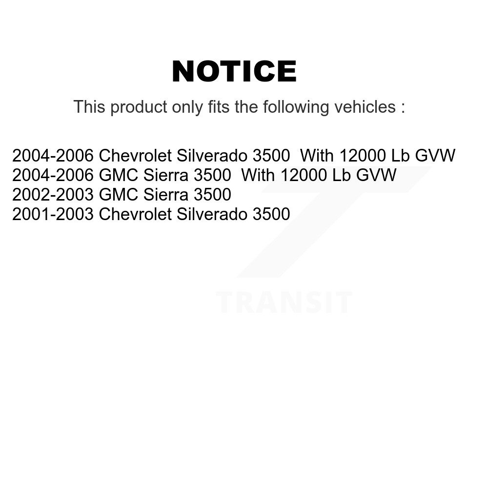 Rear Disc Rotors Ceramic Pads Parking Shoes Hardware Kit For Chevrolet Silverado 3500 GMC K8C-104441 - Image 2
