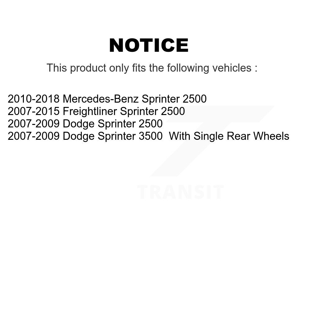 Rear Disc Rotors Ceramic Pads Parking Shoes Hardware Kit For Sprinter 2500 Mercedes-Benz K8C-104475 - Image 2