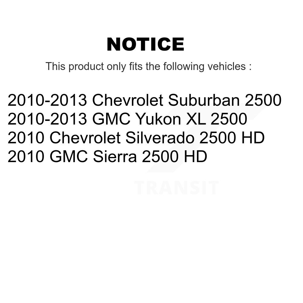 Rear Disc Rotors Ceramic Pads Parking Shoes Hardware Kit For Chevrolet GMC Silverado 2500 K8C-104521 - Image 2