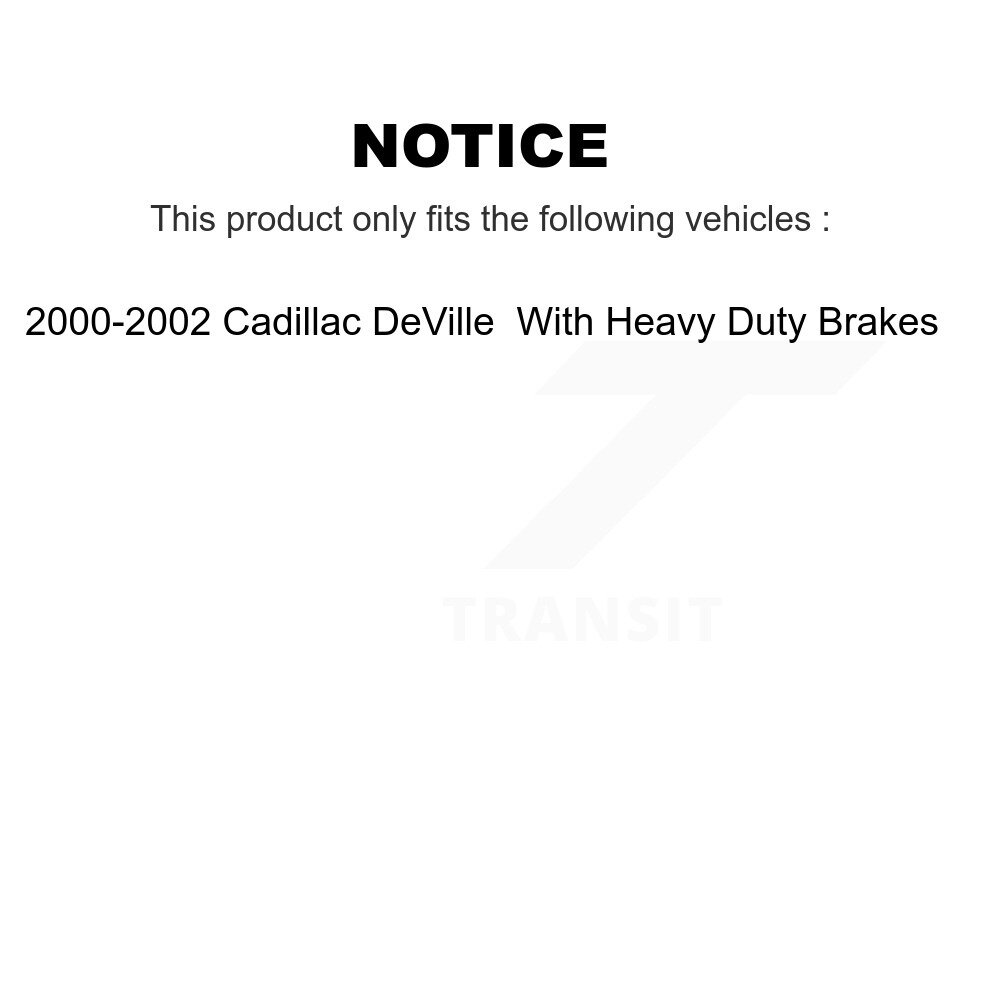 Front Rear Disc Brake Caliper Kit For 2000-2002 Cadillac DeVille With Heavy Duty Brakes KBC-100055 - Image 2