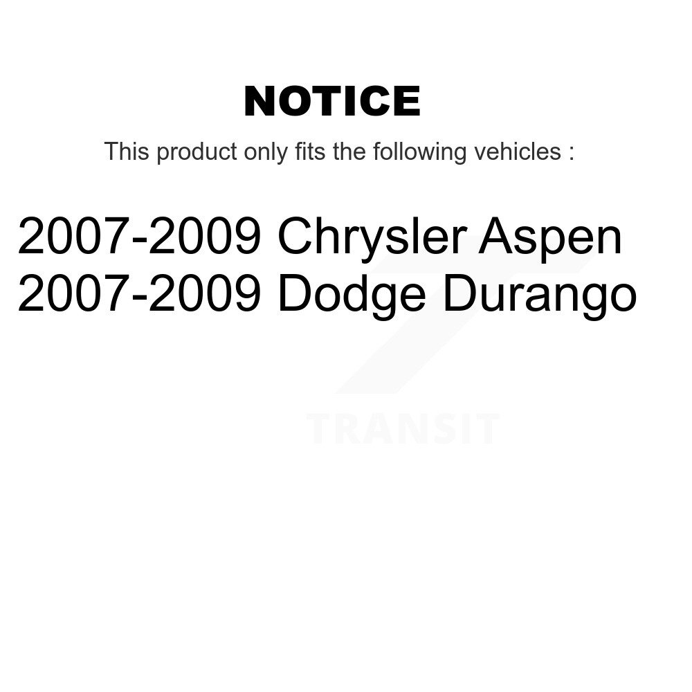 Front Rear Brake Caliper Left Right Side Kit For 2007-2009 Chrysler Aspen Dodge Durango KBC-100079 - Image 2