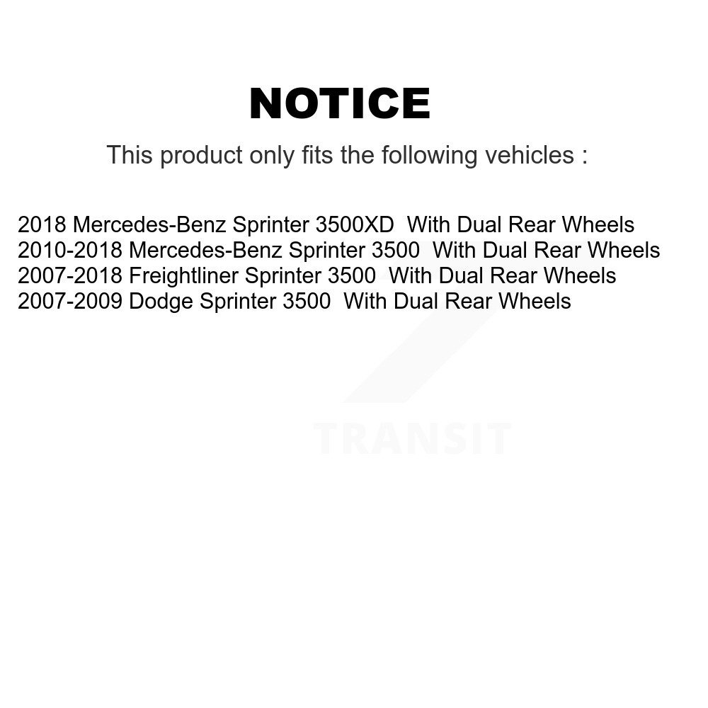 Front Rear Brake Caliper Kit For Sprinter 3500 Mercedes-Benz Dodge Freightliner 3500XD KBC-100080 - Image 2