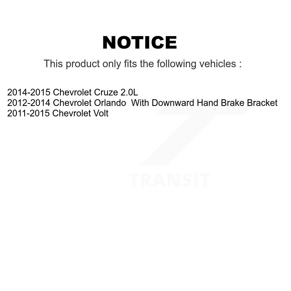 Front Rear Brake Caliper Left Right Driver Passenger Kit For Chevrolet Cruze Orlando Volt KBC-100090 - Image 2