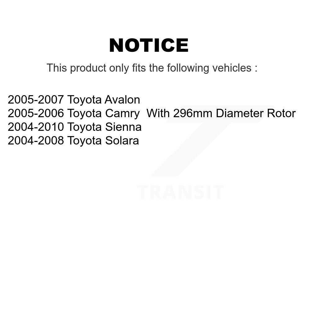 Front Brake Caliper Left Right Driver Passenger Kit For Toyota Sienna Camry Solara Avalon KBC-100100 - Image 2