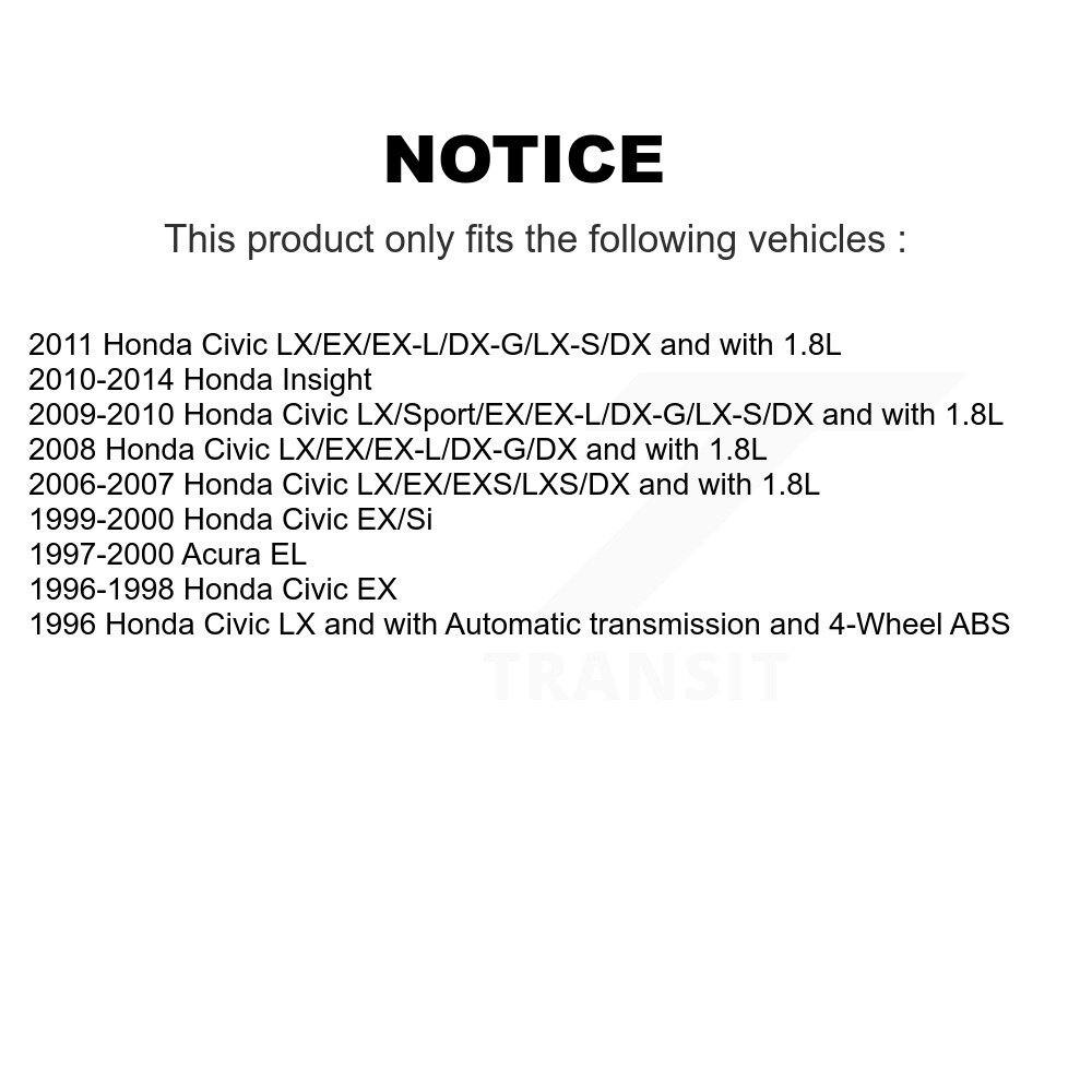 Front Brake Caliper Left Right Driver Passenger Side Kit For Honda Civic Acura EL Insight KBC-100171 - Image 2