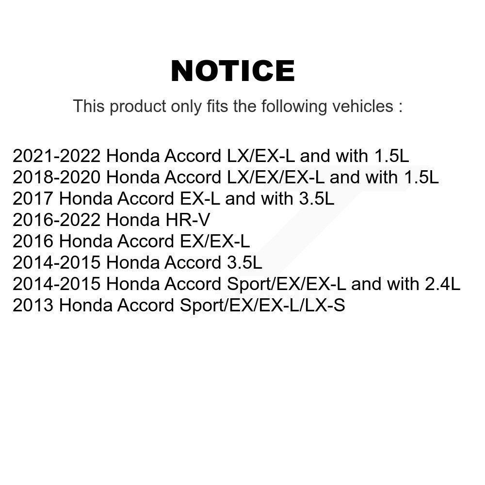 Front Disc Brake Caliper Left Right Side (Driver Passenger) Kit For Honda Accord HR-V KBC-100201 - Image 2
