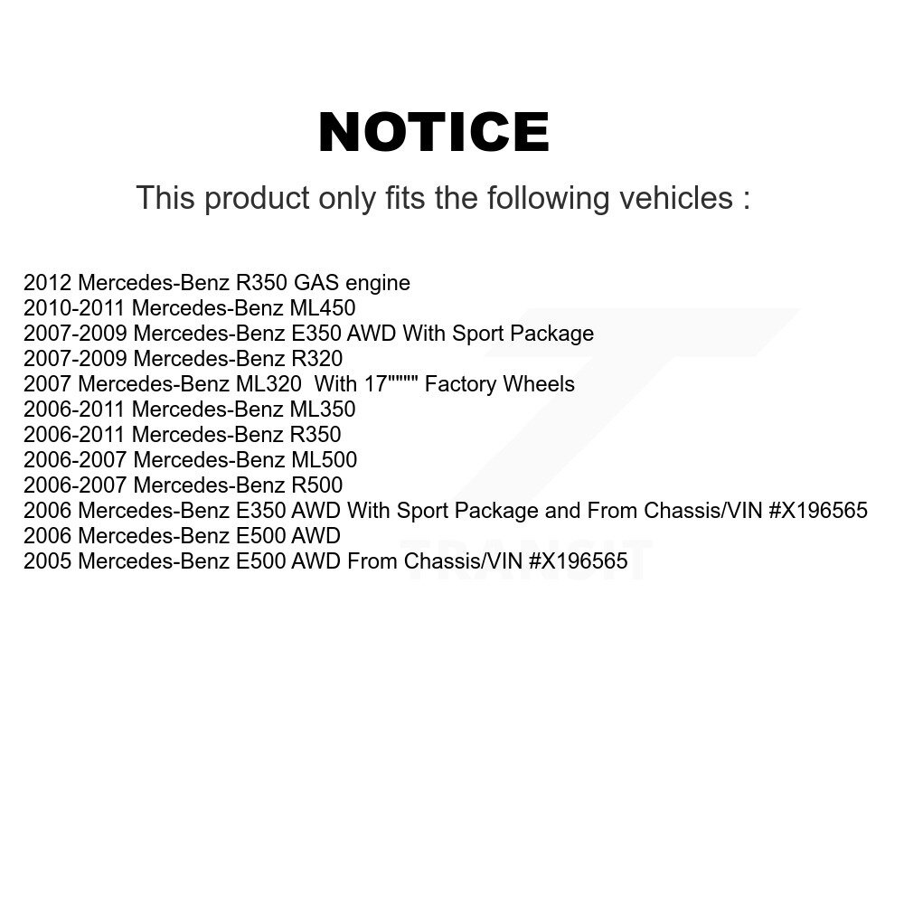 Front Disc Brake Caliper Kit For Mercedes-Benz ML350 E350 R350 ML320 ML500 R320 E500 R500 KBC-100221 - Image 2