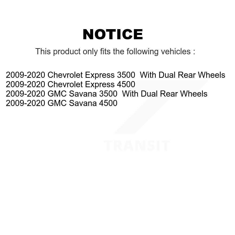 Rear Brake Caliper (Left Right) Kit For 2009-2020 GMC Savana 3500 Chevrolet Express 4500 KBC-100275 - Image 2