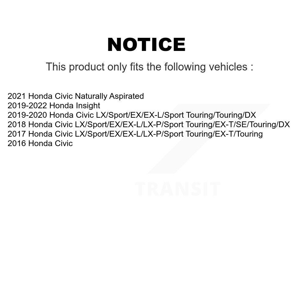 Rear Disc Brake Caliper Left Right Side (Driver Passenger) Kit For Honda Civic Insight KBC-100430 - Image 2