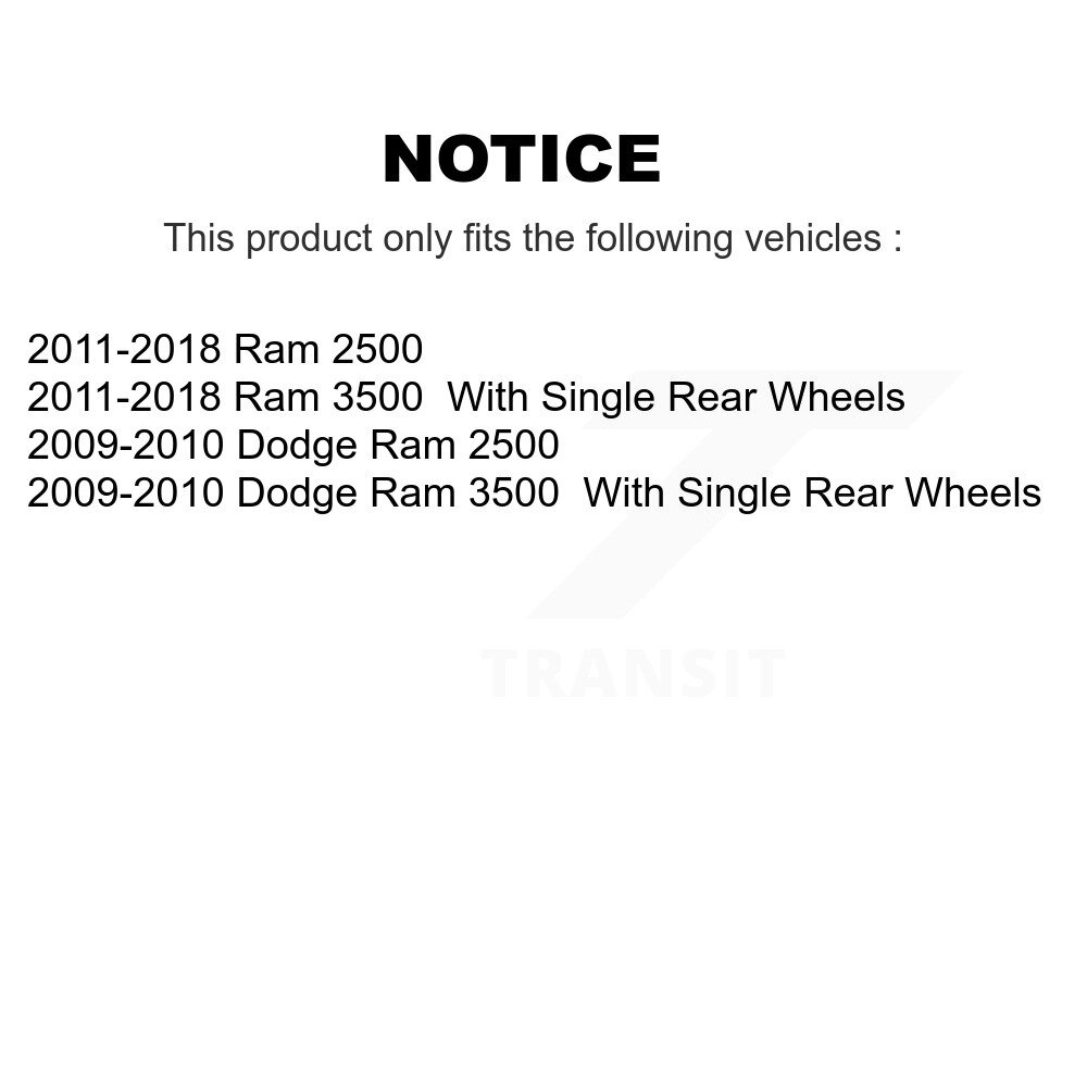 Rear Disc Brake Caliper Left Right Side (Driver Passenger) Kit For Ram 3500 2500 Dodge KBC-100444 - Image 2