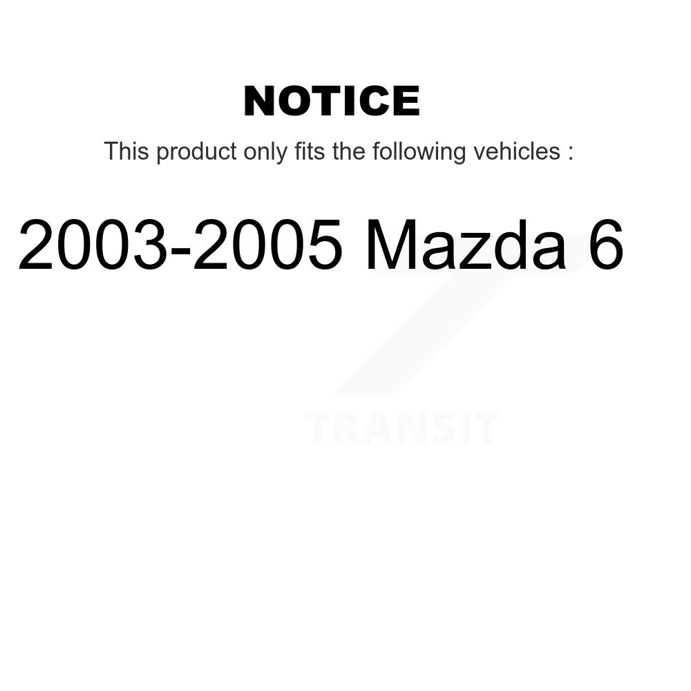 Rear Disc Brake Caliper Left Right Side (Driver Passenger) Kit For 2003-2005 Mazda 6 KBC-100446 - Image 2