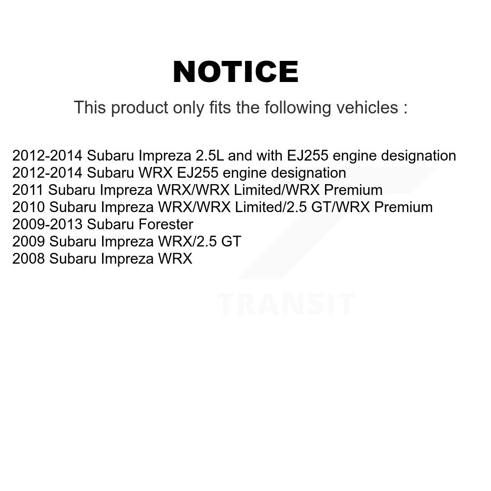 Front Rear Brake Caliper Left Right Driver Passenger Kit For Subaru Impreza Forester WRX KBC-100472 - Image 2