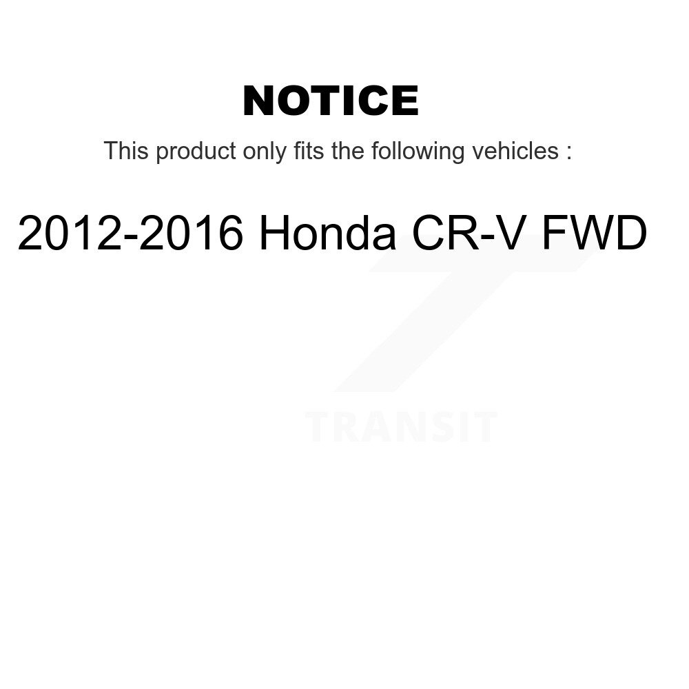 Front Rear Brake Caliper Left Right (Driver Passenger) Kit For 2012-2016 Honda CR-V FWD KBC-100510 - Image 2