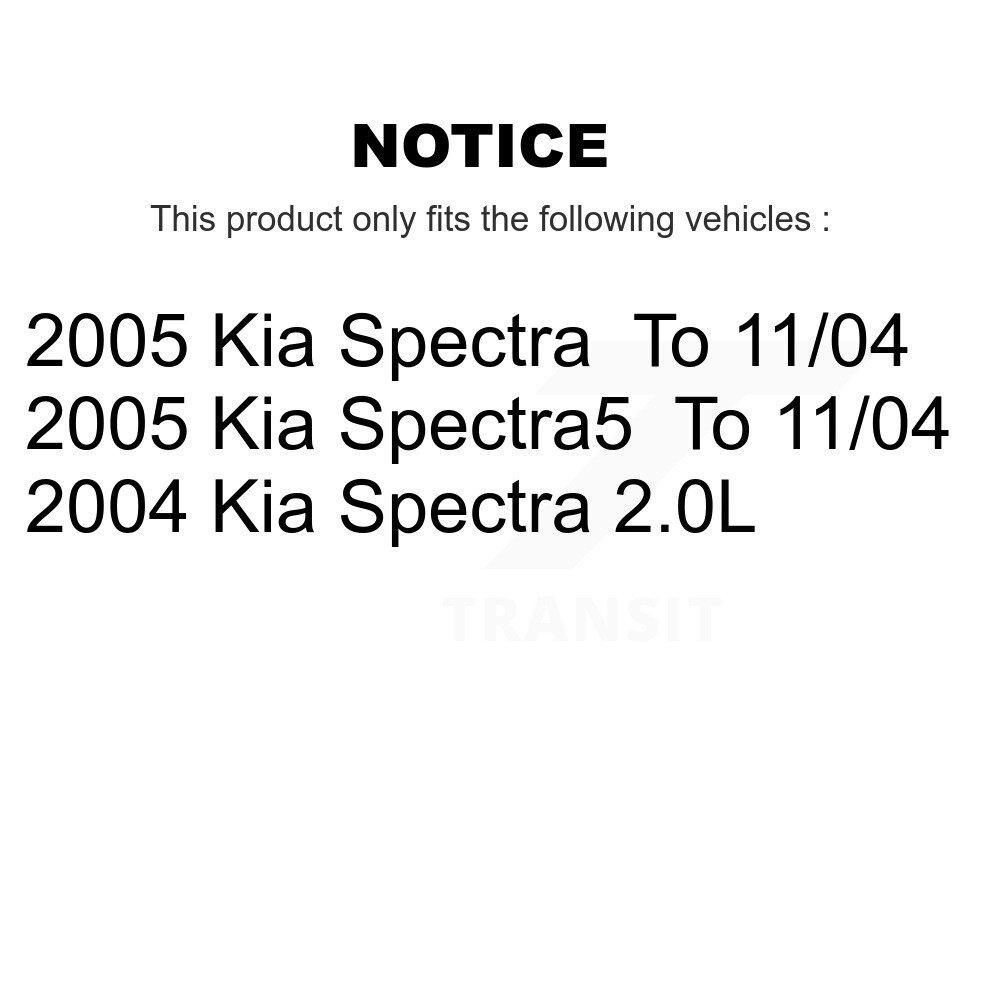 Front Rear Brake Caliper Left Right Side (Driver Passenger) Kit For Kia Spectra Spectra5 KBC-100542 - Image 2