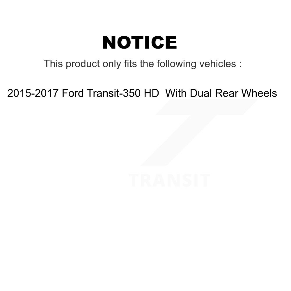 Front Rear Disc Brake Caliper Kit For 2015-2017 Ford Transit-350 HD With Dual Wheels KBC-100592 - Image 2
