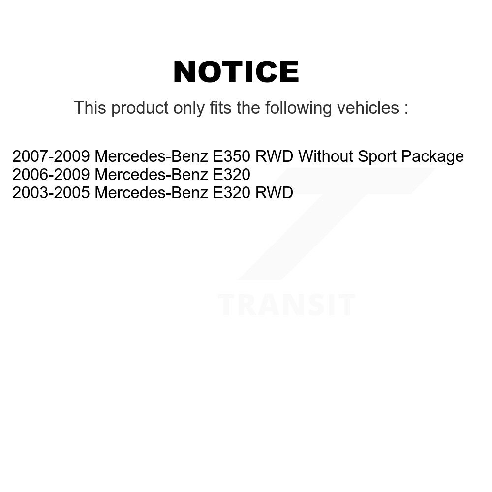 Front Brake Caliper Left Right Side (Driver Passenger) Kit For Mercedes-Benz E320 E350 KBC-100598 - Image 2