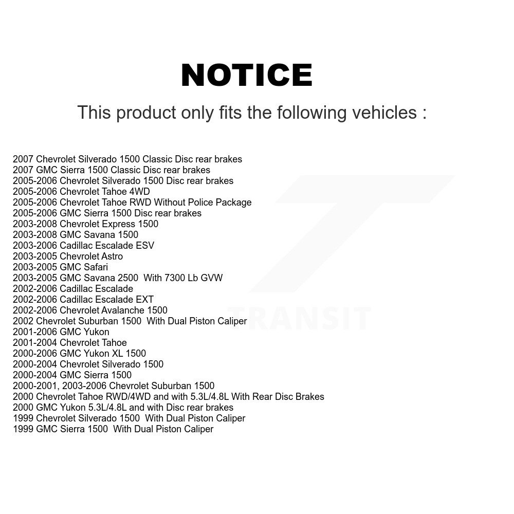 Front Brake Caliper Rotors Ceramic Pad Kit For Chevrolet GMC Silverado 1500 Sierra Yukon KC8-100159C - Image 2