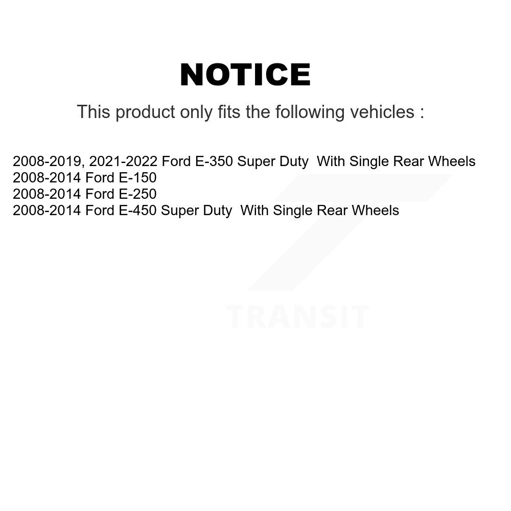 Front Brake Caliper Rotors & Ceramic Pad Kit For Ford E-350 Super Duty E-250 E-150 E-450 KC8-100719C - Image 2