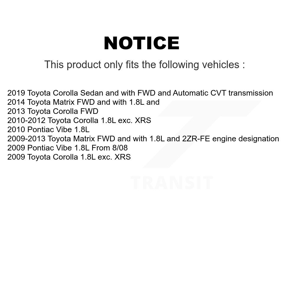 Front CV Axle Drive Shaft Complete Assembly Kit For Toyota Corolla Matrix Pontiac Vibe KCV-100054 - Image 2