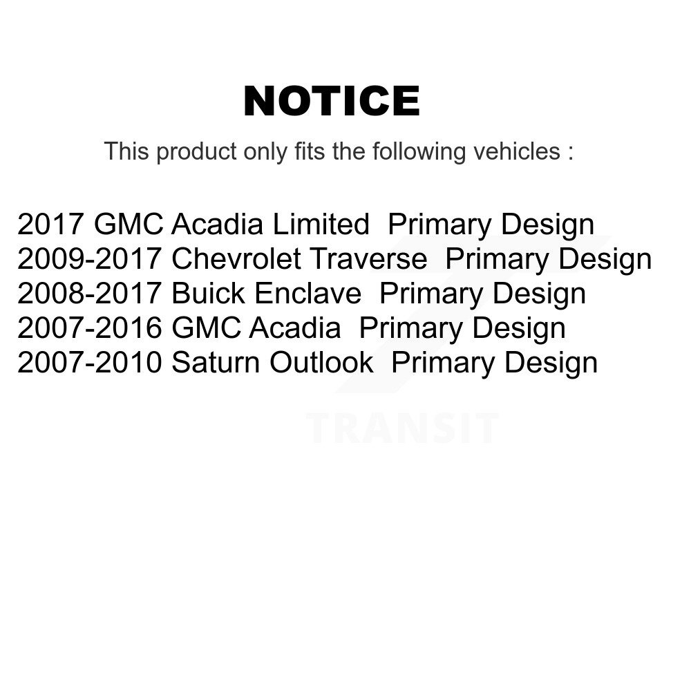 Front CV Axle Shaft Kit For GMC Acadia Buick Enclave Chevrolet Traverse Saturn Outlook KCV-100149 - Image 2