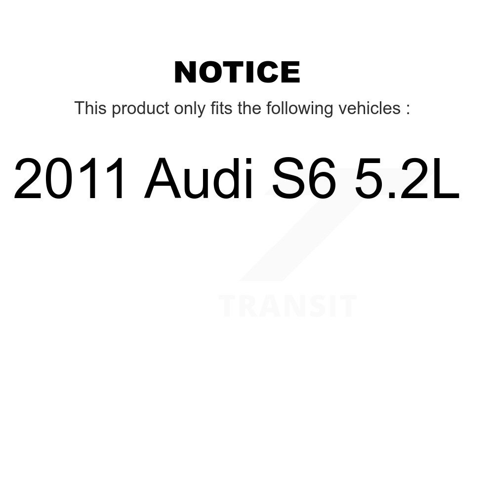 Front Ceramic Disc Brake Pads And Extra Wear Sensors Kit For 2011 Audi S6 5.2L KCW-100545 - Image 2